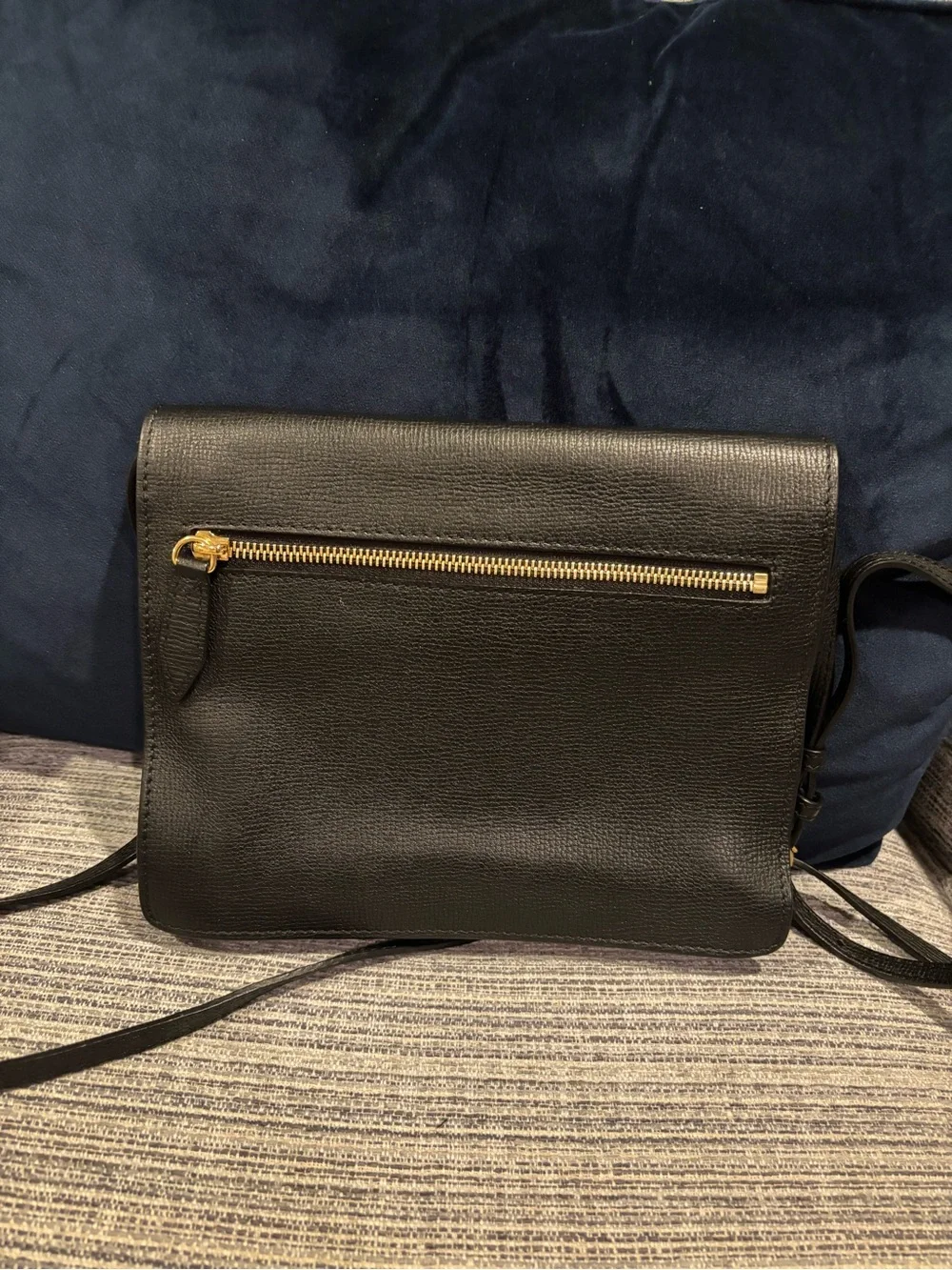Classic Check Crossbody Bag with Black Flap